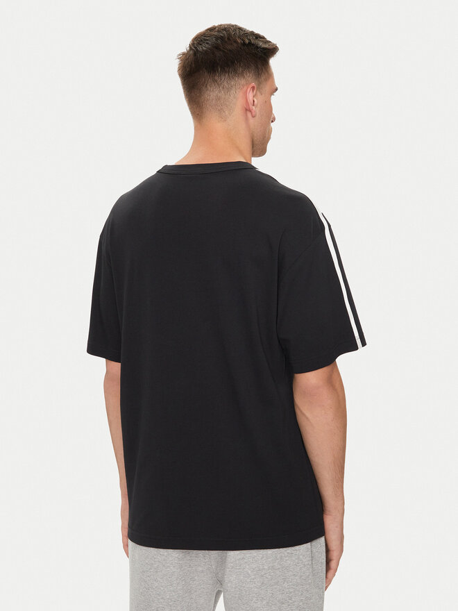 Reebok Reebok Póló Cl Court Sport Ss Tape Tee 100202807 Fekete Regular Fit