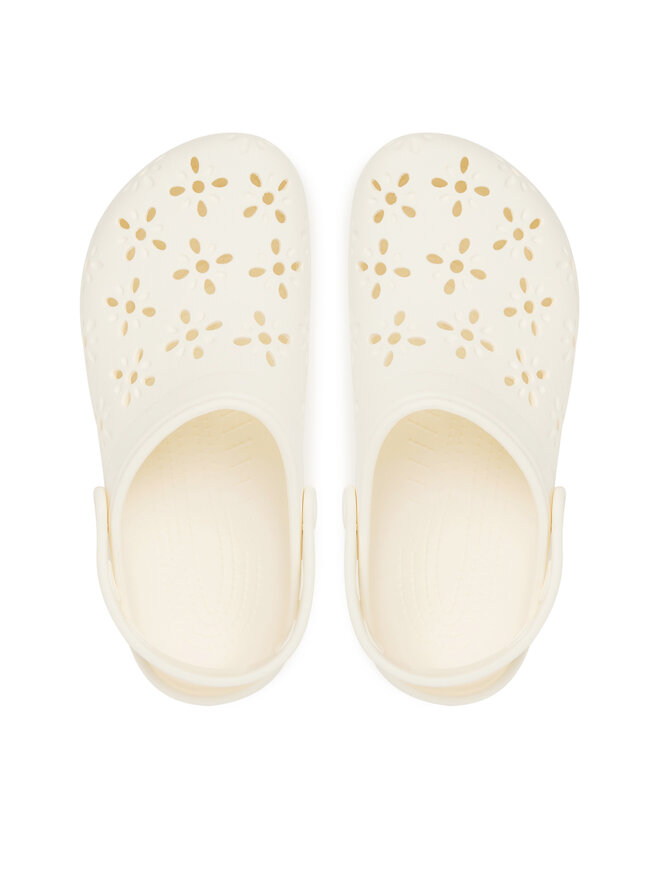 Crocs Шльопанці Crocs Classic Floral Cut-Out Clog 210927 Écru