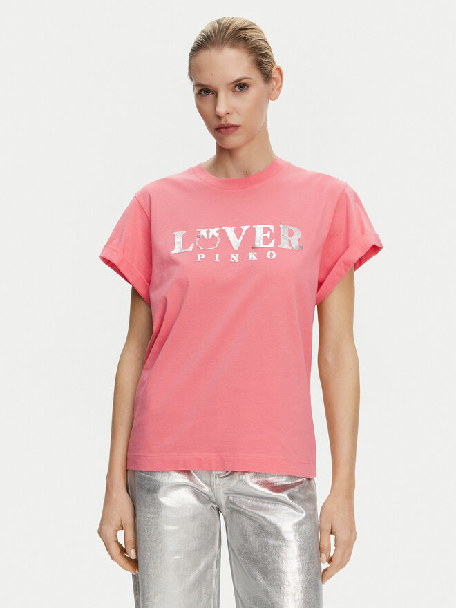 PINKO PINKO T-Shirt 104605 A2D1 N55 Ροζ Regular Fit