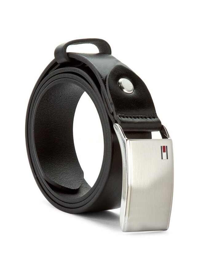 Tommy Hilfiger Férfi öv Tommy Hilfiger Th Plaque Belt 3.5 Adj AM0AM01995 Fekete