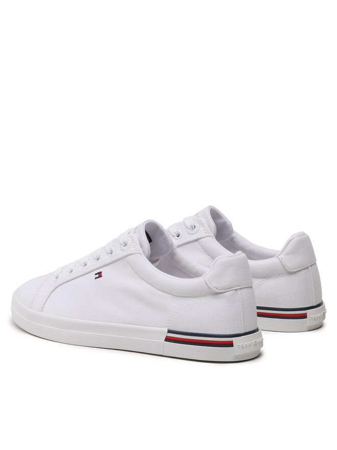 Tommy Hilfiger Πάνινα παπούτσια Tommy Hilfiger Essential Stripes Sneaker FW0FW06954 Λευκό