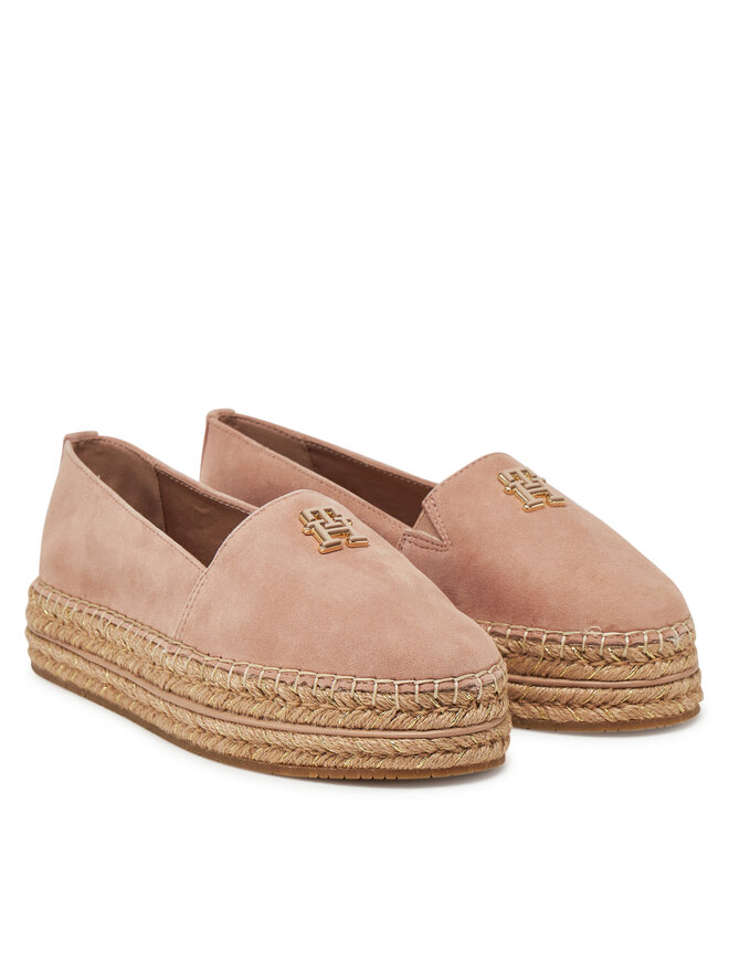 Tommy Hilfiger Espadryle Tommy Hilfiger Suede Platform Espadrille FW0FW08586 Beżowy