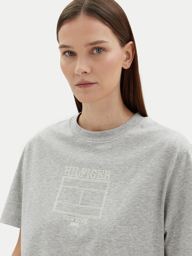 Tommy Hilfiger Tommy Hilfiger Camiseta WW0WW45525 Gris Relaxed Fit