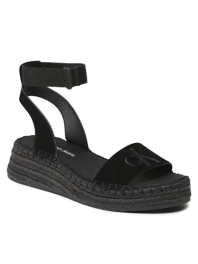 Calvin Klein Jeans Еспадрили Calvin Klein Jeans Sporty Wedge Rope Su Con YW0YW00977 Черен