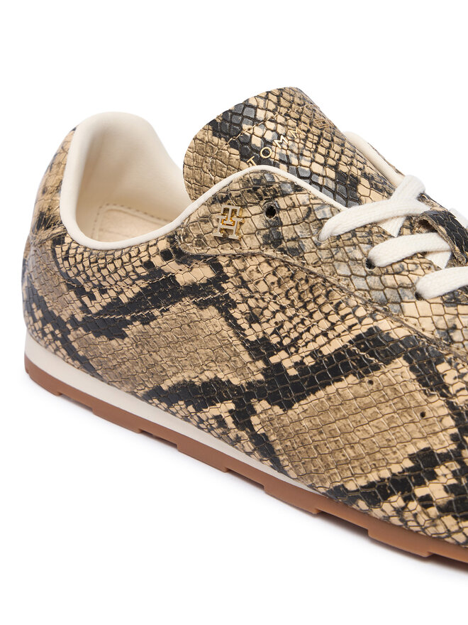 Tommy Hilfiger Sneakers Tommy Hilfiger Bella Sneaker Snake FW0FW09415 Braun