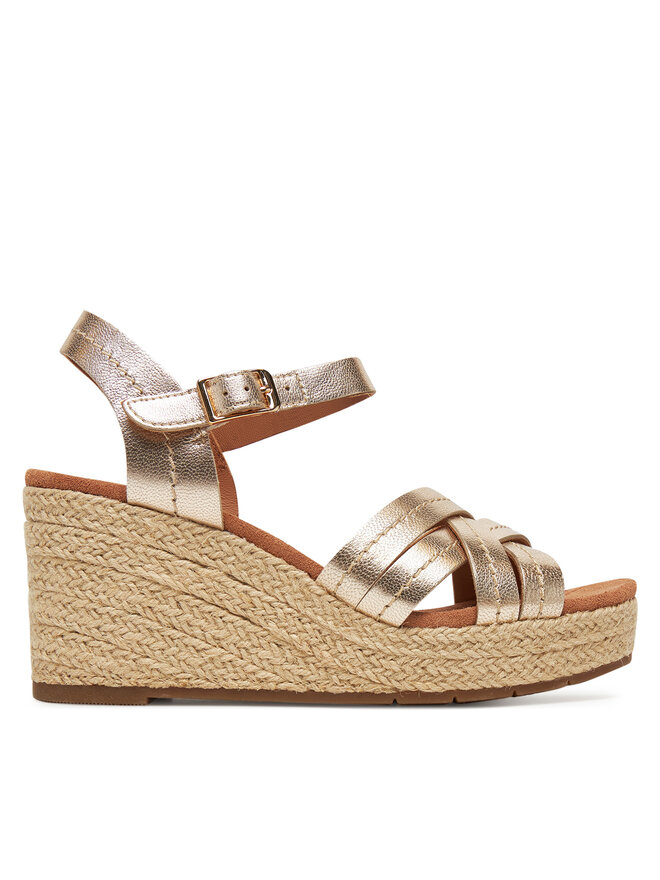Clarks Espadrilky Clarks Sabina Strap 26181463 Zlatá
