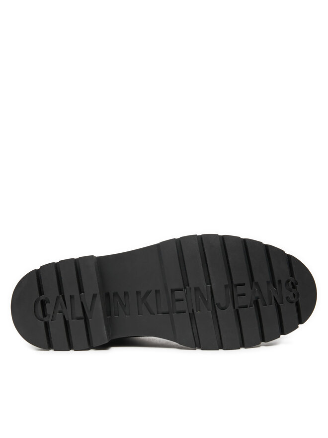 Calvin Klein Jeans Čižmy Calvin Klein Jeans Combat Mid Laceup Boot W Zip YM0YM00262 Čierna
