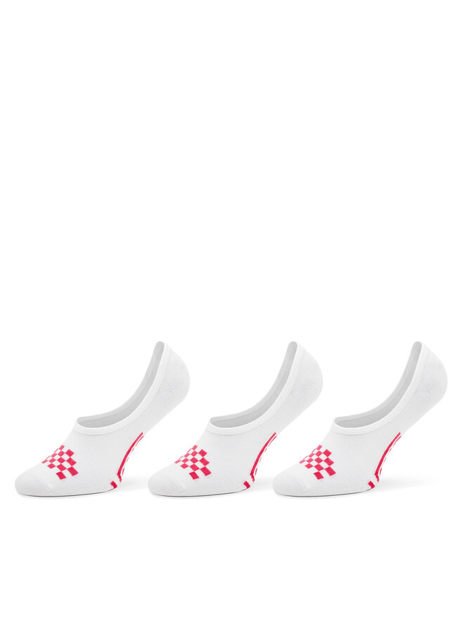 Vans Set de 3 perechi de șosete scurte de damă Vans Wm Classic Canoodle 6.5-10 3Pk VN0A48HDJU41 Alb
