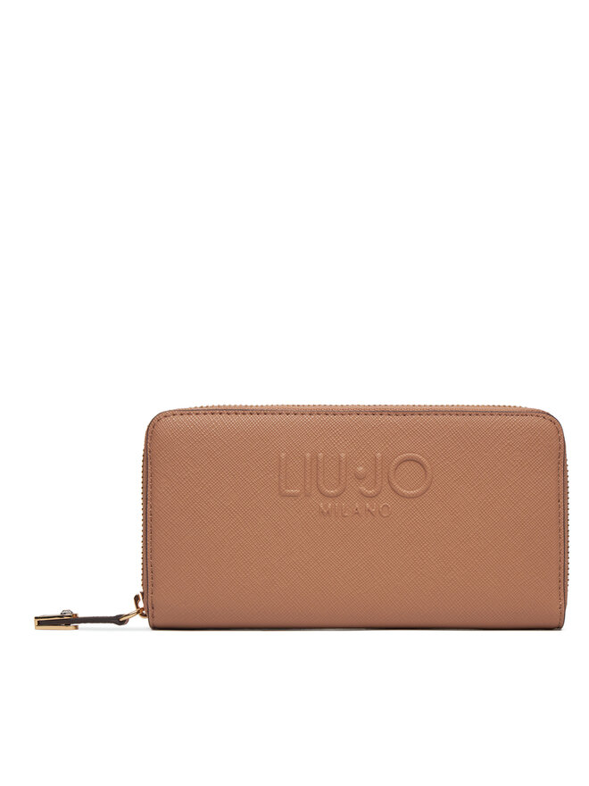 Liu Jo Duży Portfel Damski Liu Jo XL Zip Around AA5155 E0087 Brązowy