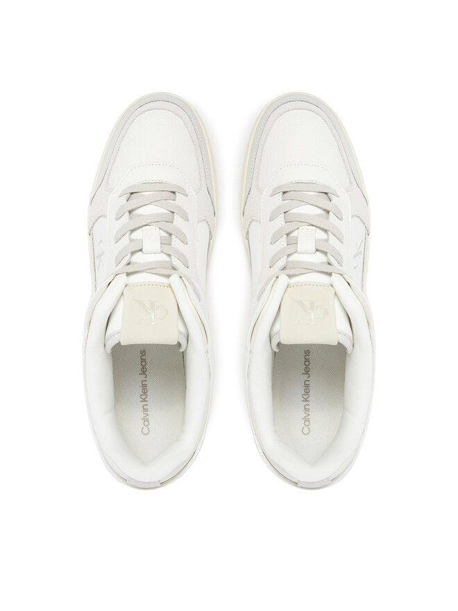 Calvin Klein Jeans Sneakers Calvin Klein Jeans Basket Cup Low Laceup Lth Mix YM0YM01308 Bianco