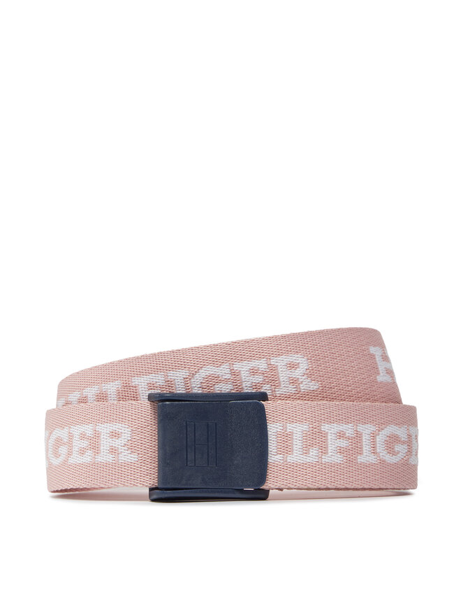Tommy Hilfiger Pasek Dziecięcy Tommy Hilfiger Webbing Belt AU0AU01854 Różowy