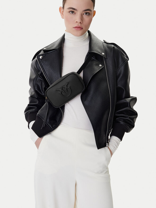PINKO Gürteltasche﻿ PINKO Belt Bag Pelle Bottalata AI 25-26 PCPL 105354 A29Q Schwarz