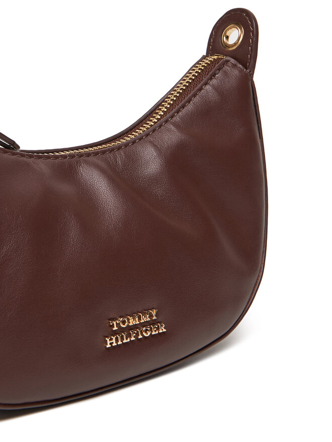 Tommy Hilfiger Handtasche Tommy Hilfiger Moon Leather Mini Crossover AW0AW17466 Braun