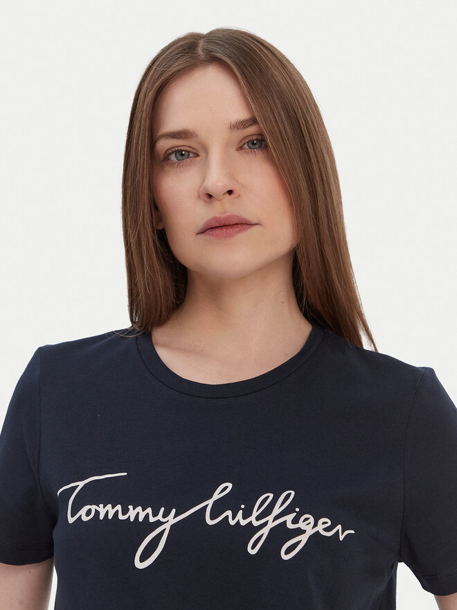 Tommy Hilfiger Tommy Hilfiger T-Shirt Heritage Graphic Tee WW0WW24967 Dunkelblau Regular Fit