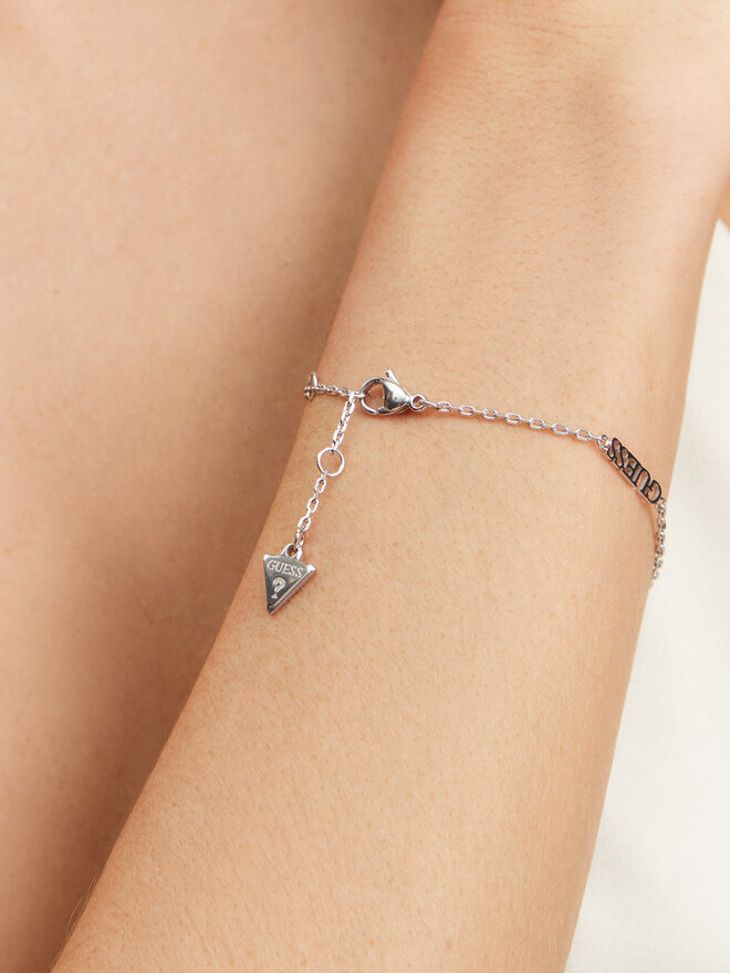 Guess Bracciale Guess Lovely Guess JUBB03 036JW Placcatura in argento rodiato