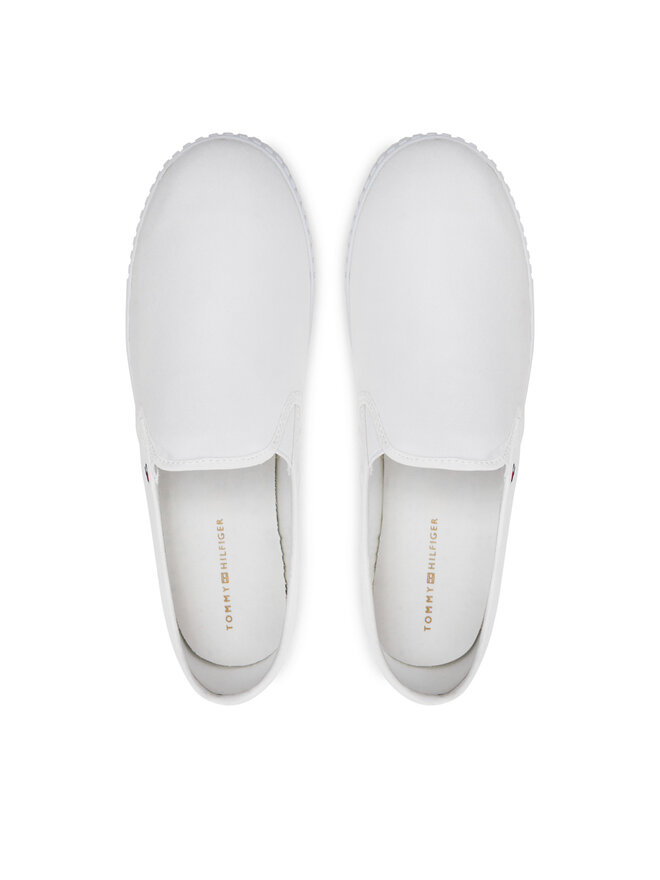 Tommy Hilfiger Πάνινα παπούτσια Tommy Hilfiger Canvas Slip-On Sneaker FW0FW07806 Λευκό