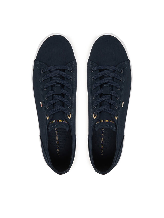 Tommy Hilfiger Sneakers Tommy Hilfiger Th Foxing Sneaker Canvas FW0FW09170 Dunkelblau