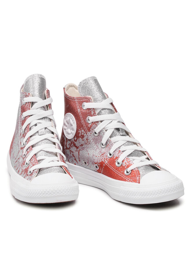 Converse Sneakers aus Stoff Converse Ctas Hi 571375C Silberfarben