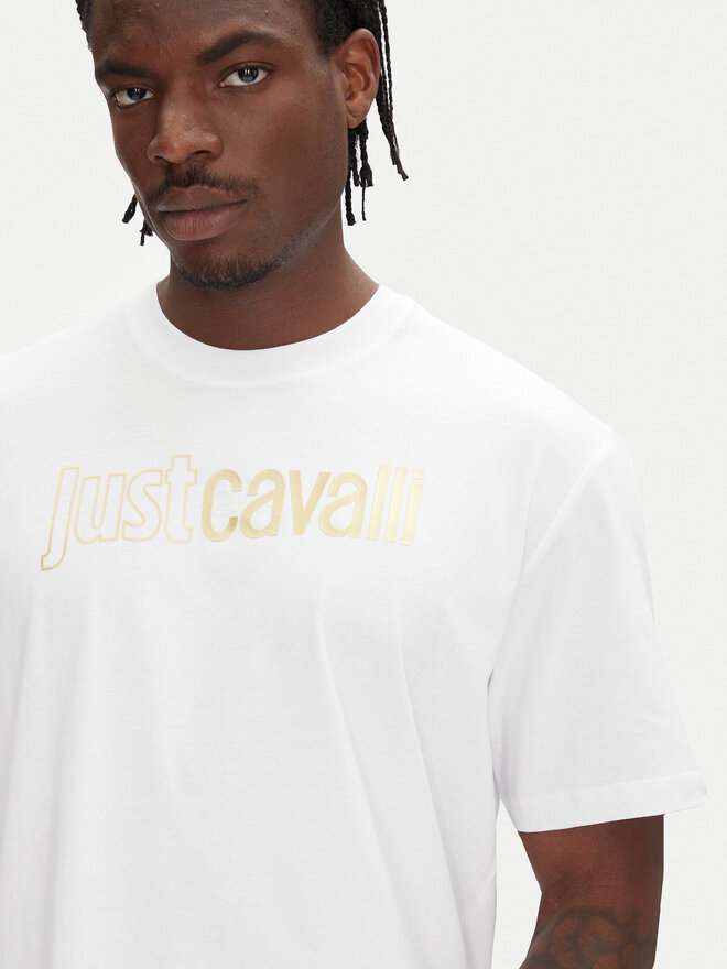 Just Cavalli Just Cavalli Футболка 78OAHT16 Білий Regular Fit