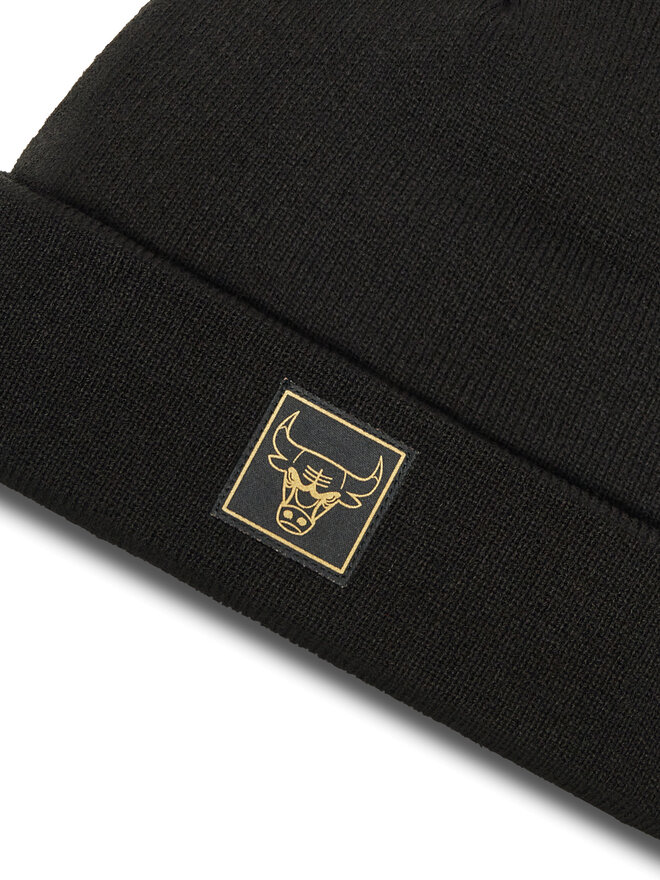 New Era Czapka New Era Chicago Bulls Metallic Badge Cuff Knit 60424828 Czarny