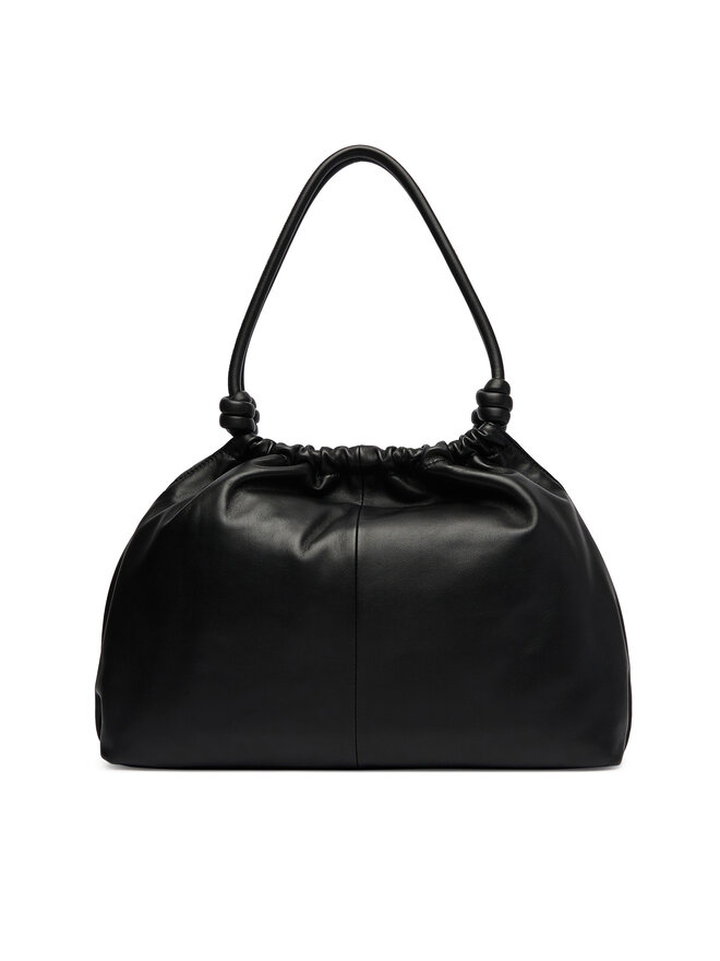 Tommy Hilfiger Handtasche Tommy Hilfiger Th Soft Leather Hobo AW0AW18376 Schwarz