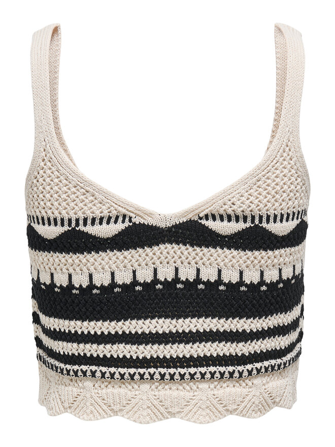 ONLY ONLY Τοπ Merida 15344404 Μαύρο Regular Fit