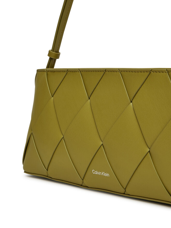 Calvin Klein Ročna torba Calvin Klein Ck Woven Elongated Shoulder Bag K60K612992 Zelena