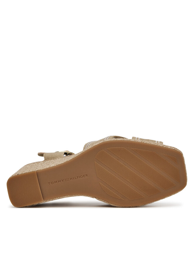 Tommy Hilfiger Espadryle Tommy Hilfiger Tommy Hilfiger Espad High Wedge FW0FW08668 Beżowy