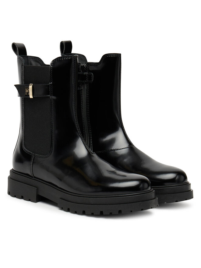 Tommy Hilfiger Stiefeletten Tommy Hilfiger Chelsea Boot T4A5-34029-1453 Schwarz