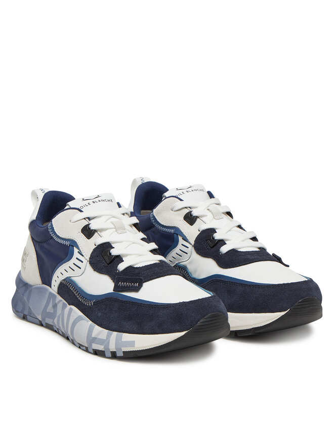 Voile Blanche basket bas Bleu hommes (navy & blanc écriture semelle - CLUB 01 /blanc) - | Much more than shoes