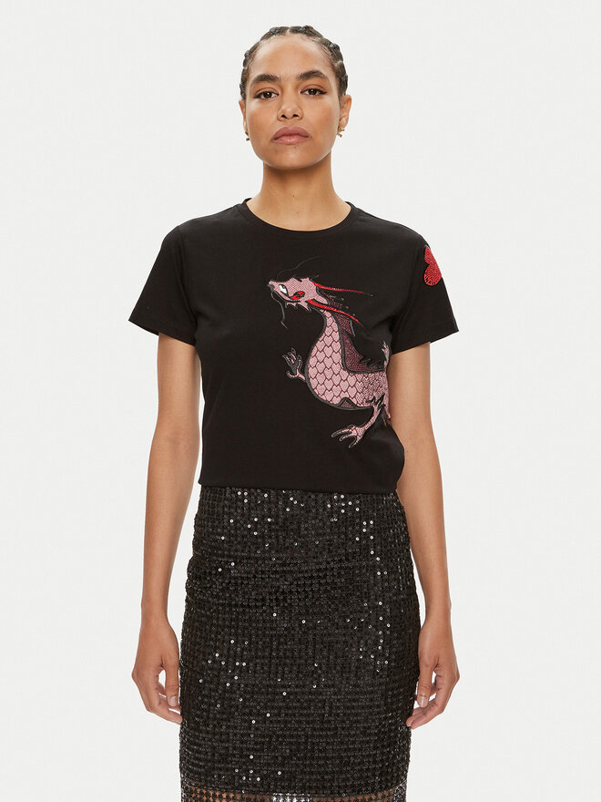 PINKO PINKO Camiseta Quentin 100535 A1QT Negro Regular Fit