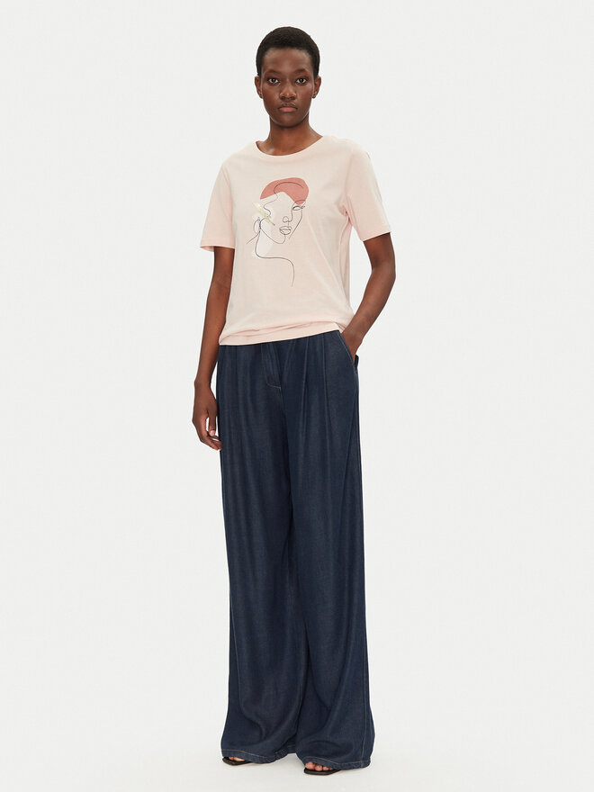 Fransa Fransa T-Shirt 20615408 Rosa Regular Fit