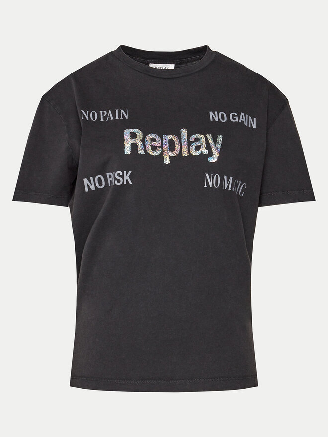 REPLAY Replay T-Shirt W3072A.000.22658M Μαύρο Regular Fit