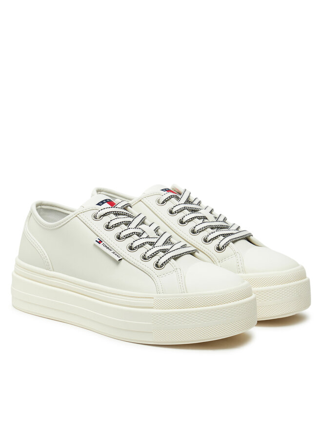 Tommy Jeans Trampki Tommy Jeans Foxing EN0EN02714 Écru
