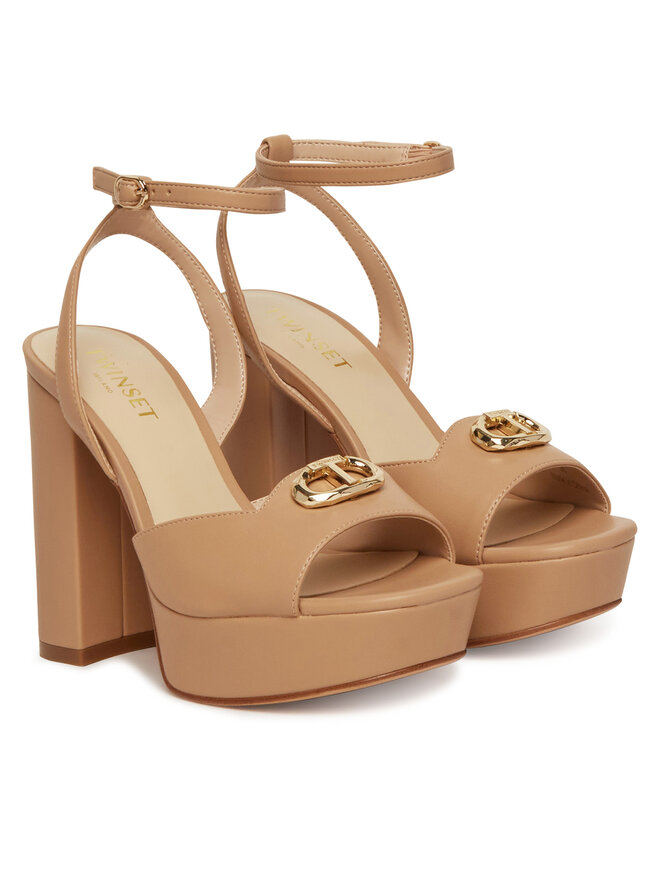 TWINSET Sandali TWINSET 251TCP122 Rjava