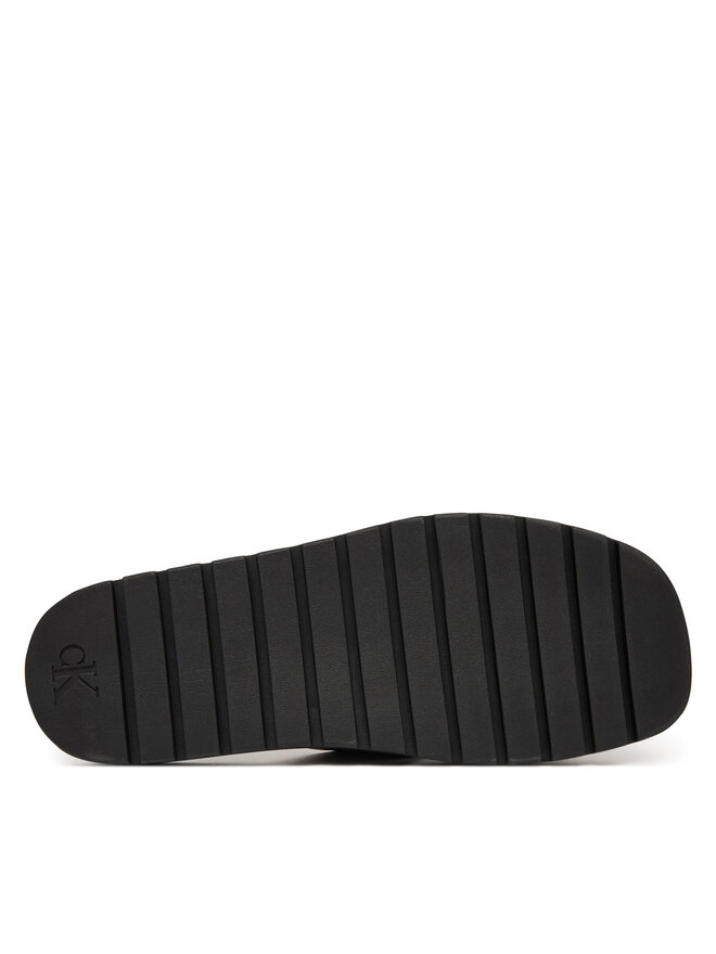 Calvin Klein Pantoletten Calvin Klein Sq Molded Sandal Xcross Lth HM0HM02235 Schwarz