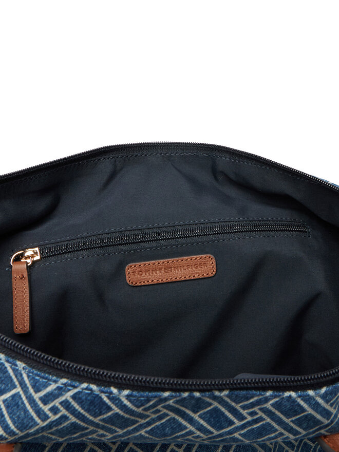 Tommy Hilfiger Handtasche Tommy Hilfiger Popette Tote Denim Flag AW0AW18613 Blau