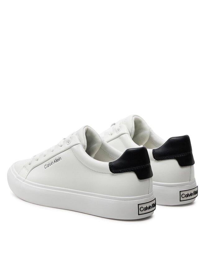 Calvin Klein Сникърси Calvin Klein Vulcanized Lace Up Lth HW0HW02037 Бял