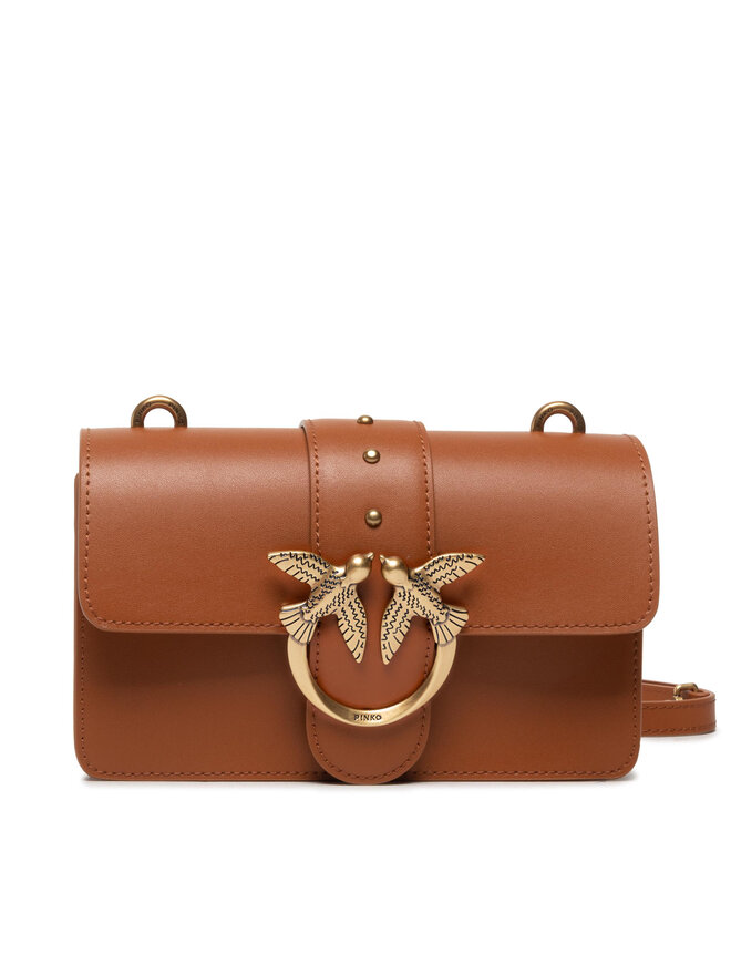 PINKO Bolso Pinko Love Mini Icon Summer Foulard Fl PE 22 PLTT 1P22ML Y7TY Marrón