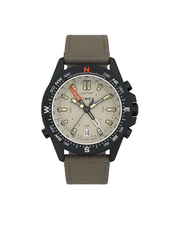 Timex Годинник Timex Tide-Temp-Compass 43mm Eco-Friendly Strap TW2V21800 Чорний