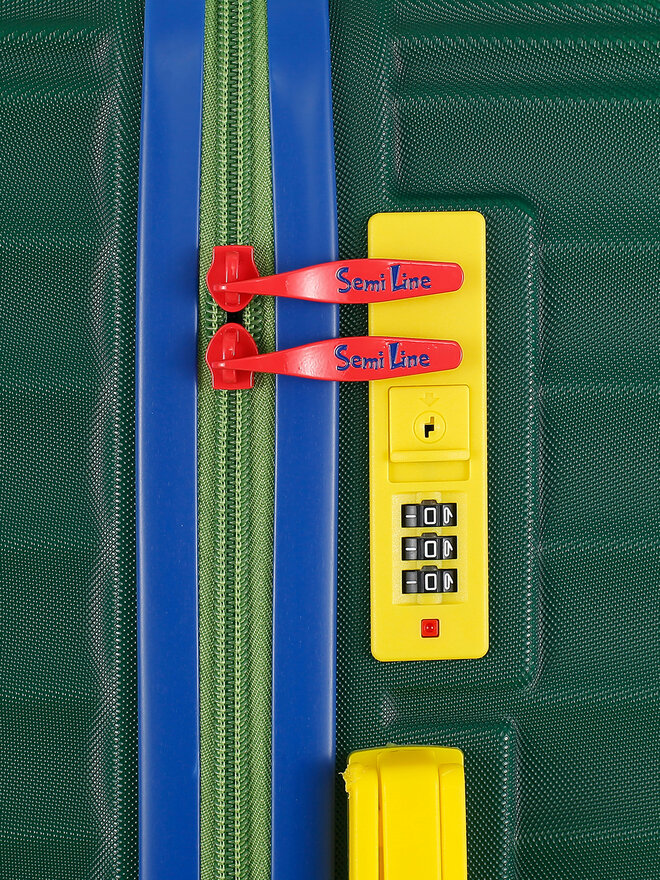 Semi Line Μεγάλη Βαλίτσα Semi Line T5936-3 Πράσινο
