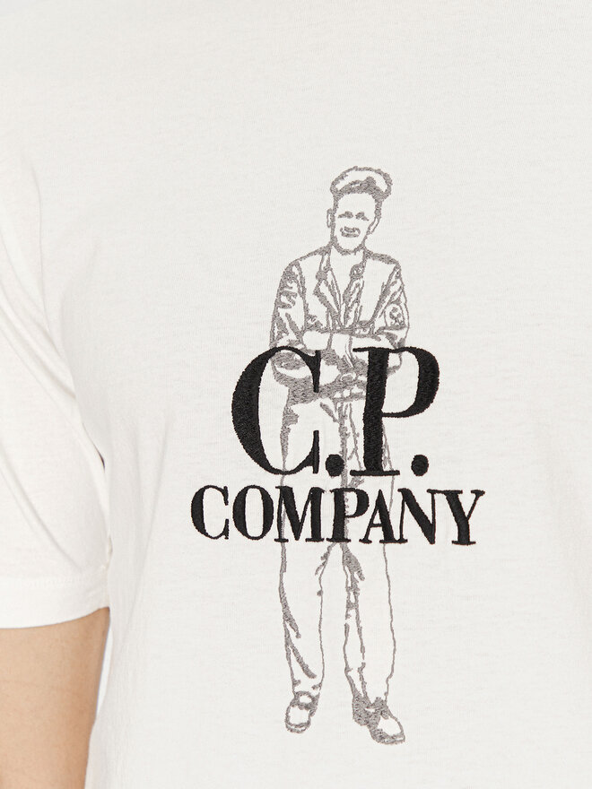 C.P. Company C.P. Company Футболка 18CMTS288A006057O Білий Regular Fit