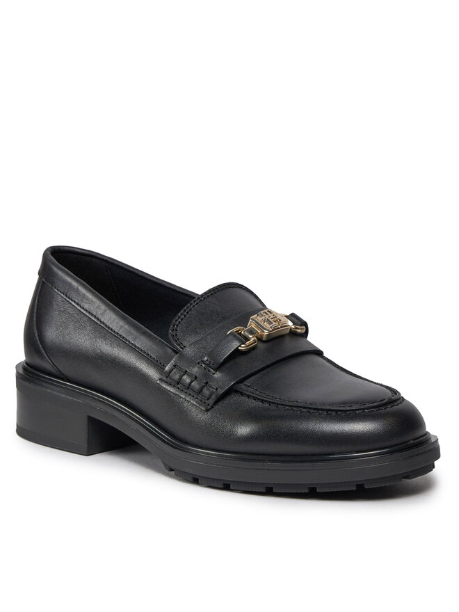 Tommy Hilfiger Loafersy Tommy Hilfiger Th Hardware Loafer FW0FW07765 Czarny