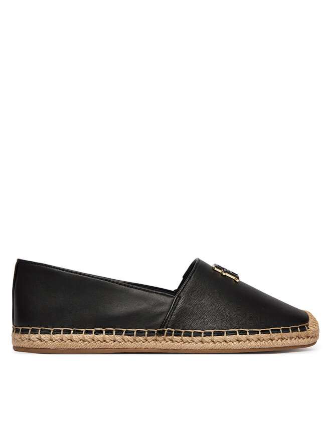 Tommy Hilfiger Espadrilles Tommy Hilfiger Th Logo Leather Espadrille FW0FW09246 Schwarz