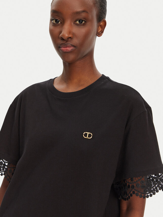 TWINSET TWINSET T-Shirt 251TT2410 Schwarz Relaxed Fit