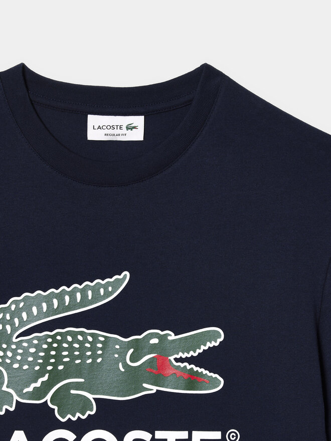 Lacoste Lacoste Marškinėliai TH1285 Tamsiai mėlyna Regular Fit