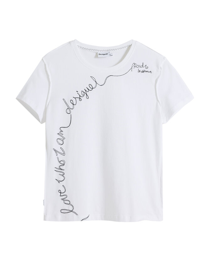 Desigual Desigual Camiseta Charly 25WWTK08 Blanco Regular Fit