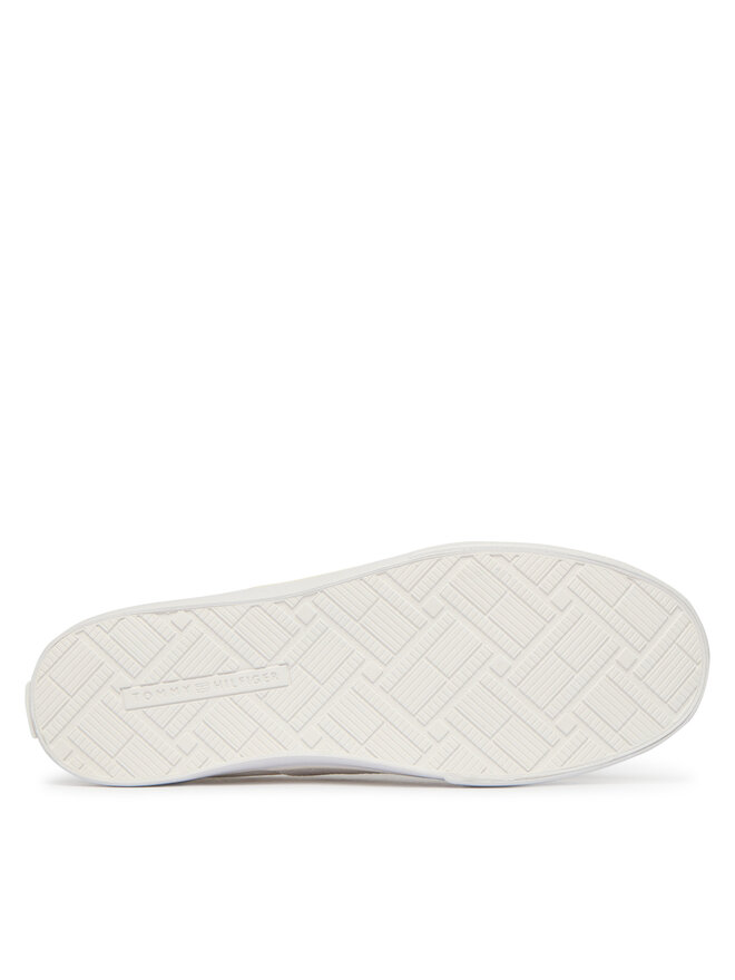 Tommy Hilfiger Sneakers aus Stoff Tommy Hilfiger Th Low Profile Slip On FW0FW09103 Weiß