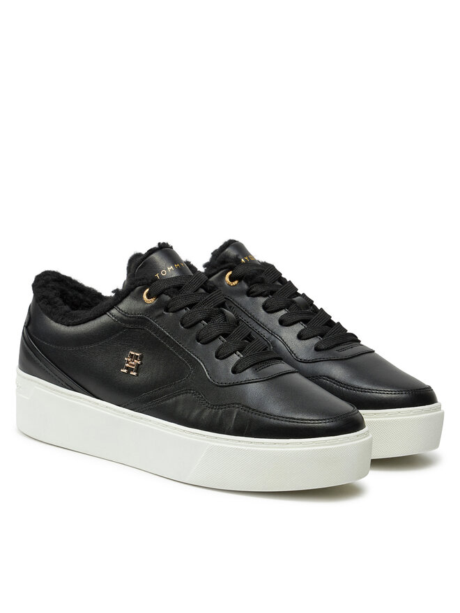 Tommy Hilfiger Sneakers Tommy Hilfiger Essential Platform Sneaker Fur FW0FW08349 Nero