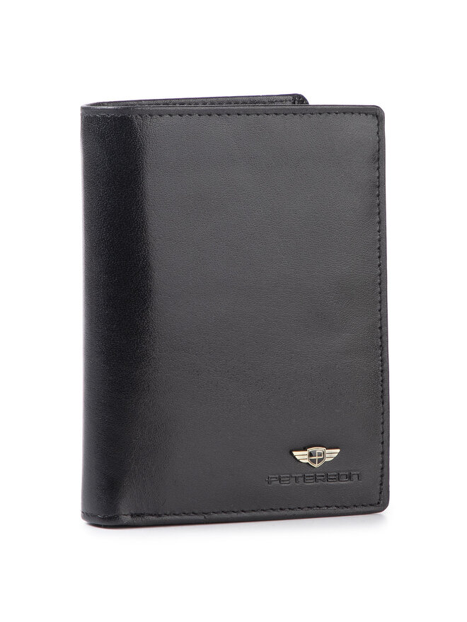 Peterson Portofel Mare pentru Bărbați Peterson 324-02-01-01 Negru